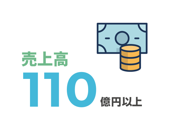 年商110億円以上 イメージ
